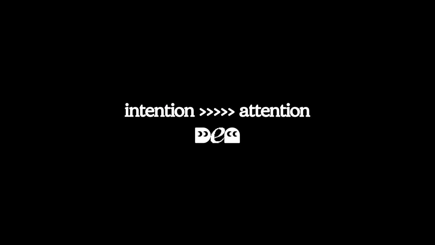 Vision statement slide: intention is greater than attention
