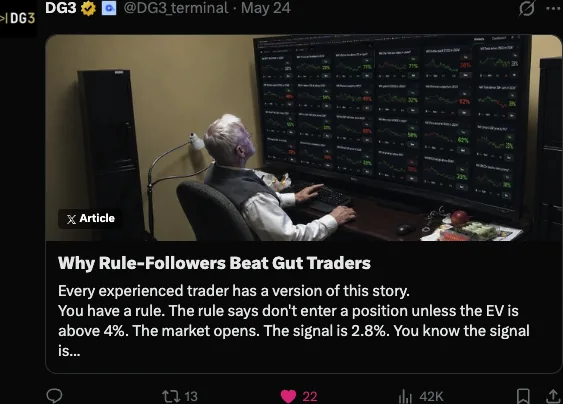 Strategy article post: why rule-followers beat gut traders