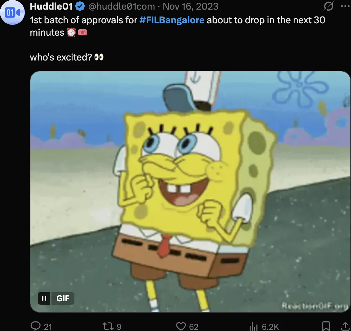 Meme post about the last batch of approvals dropping