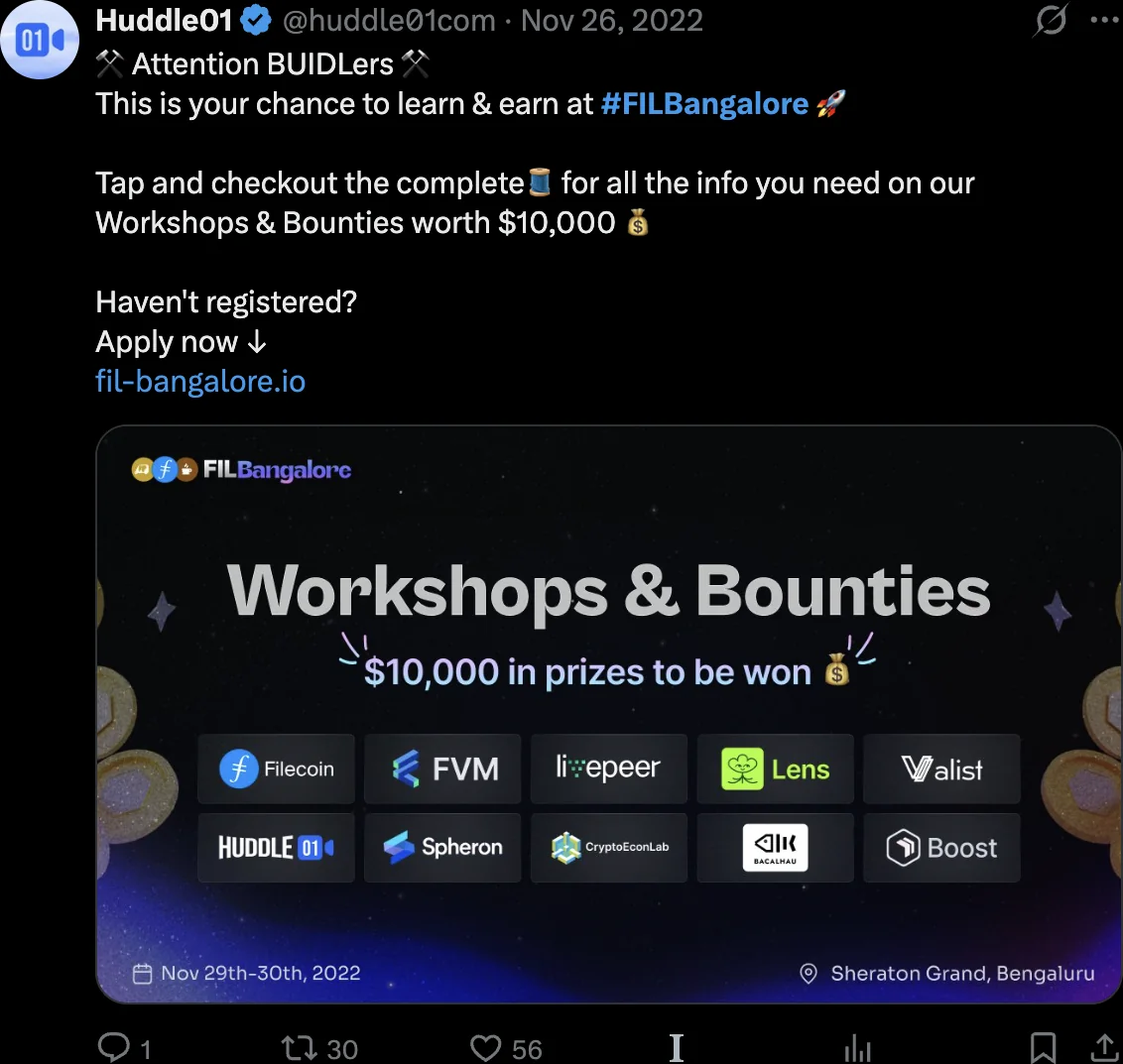 Workshops and bounties post with $10,000 in prizes