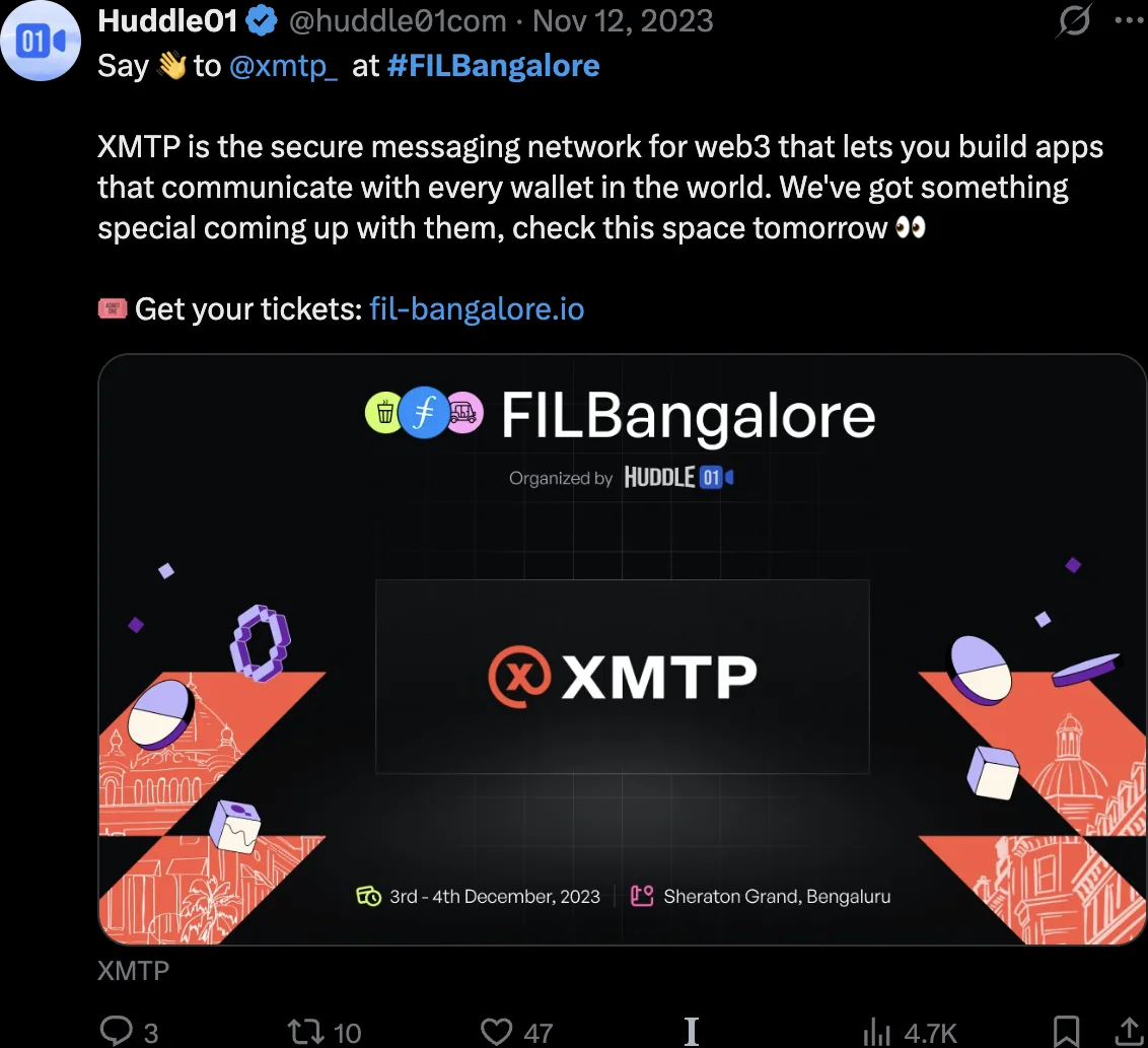 XMTP partner announcement post