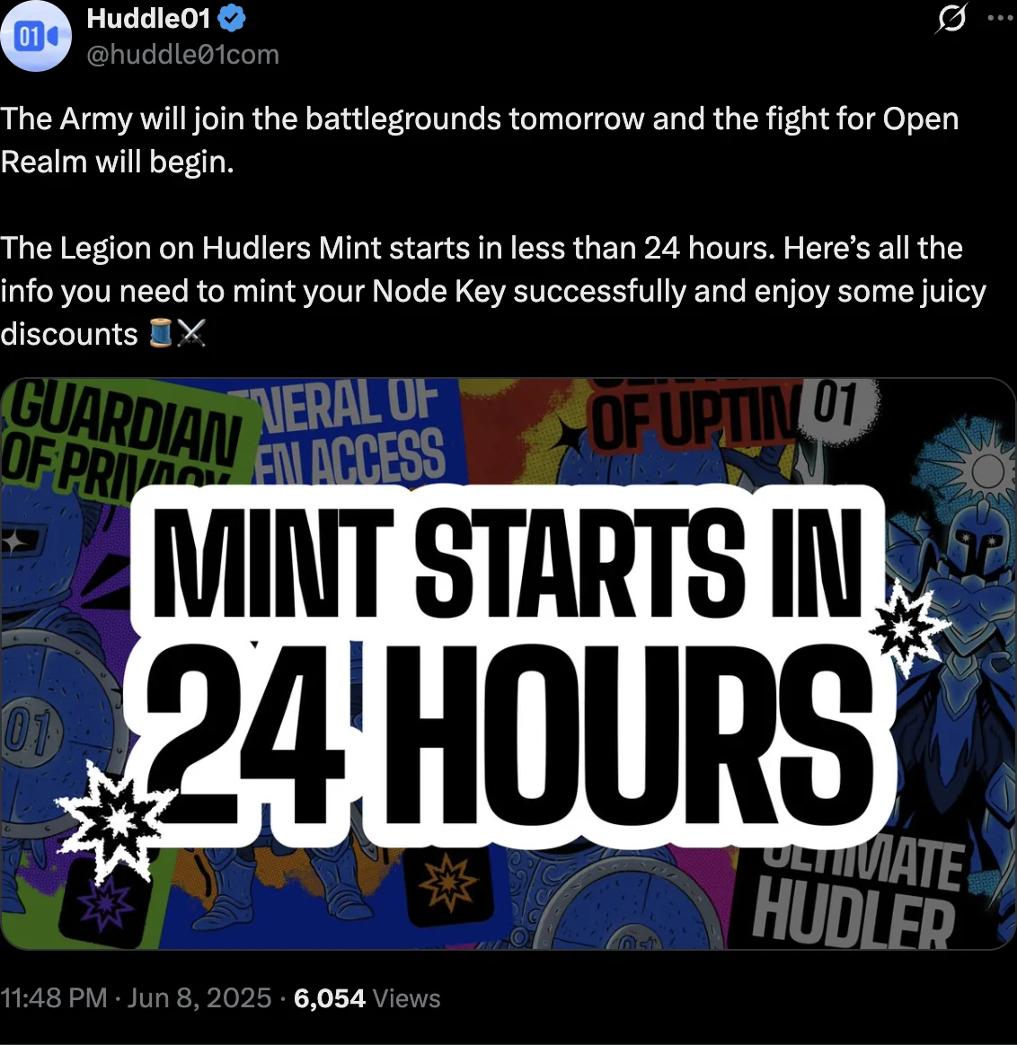 Mint starts in 24 hours campaign post