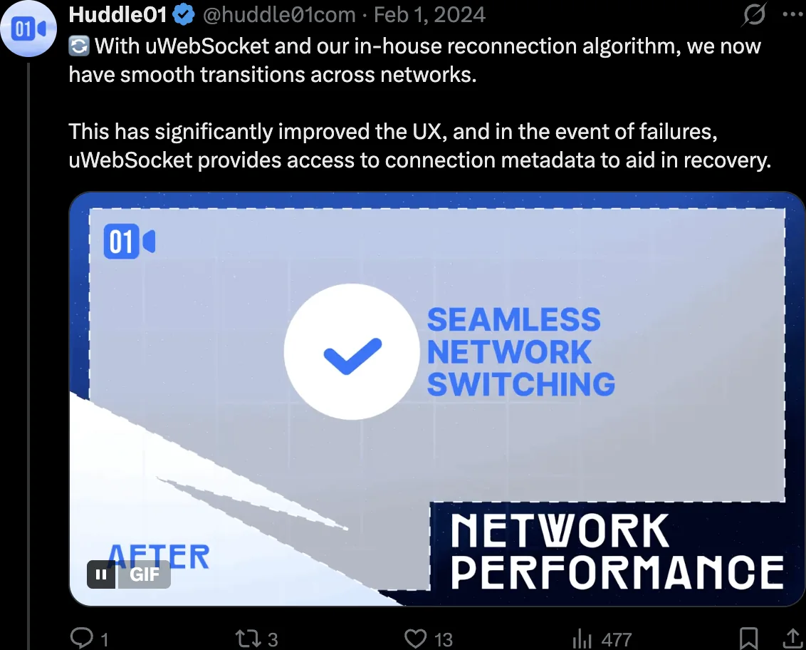 Thread post on seamless network switching